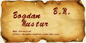 Bogdan Mustur vizit kartica